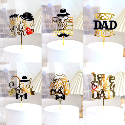 Father's Day Acrylic Cake Card Cake Plug-in Love Dad Dad Bir