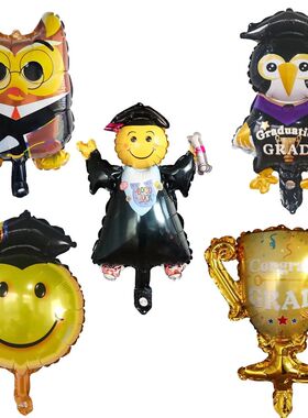 10pcs Mini Good Luck Graduate Foil Balloons Graduation Cerem