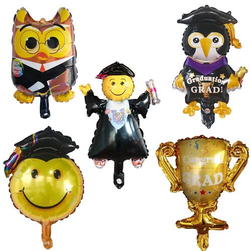 10pcs Mini Good Luck Graduate Foil Balloons Graduation Cerem