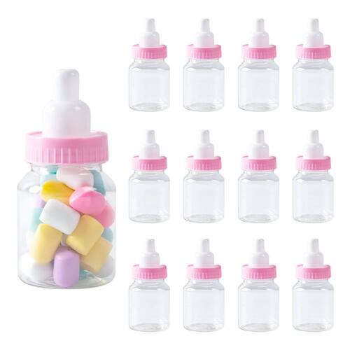 12/24Pcs Baby Shower Bottle Blue Pink Candy Gift Packaging B