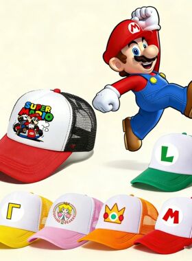 Super Mario Baseball Cap Embroidery Sunshade Anime Periphera