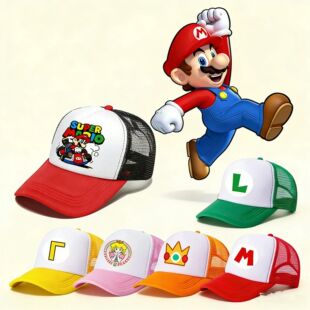 Super Mario Baseball Cap Embroidery Sunshade Anime Periphera