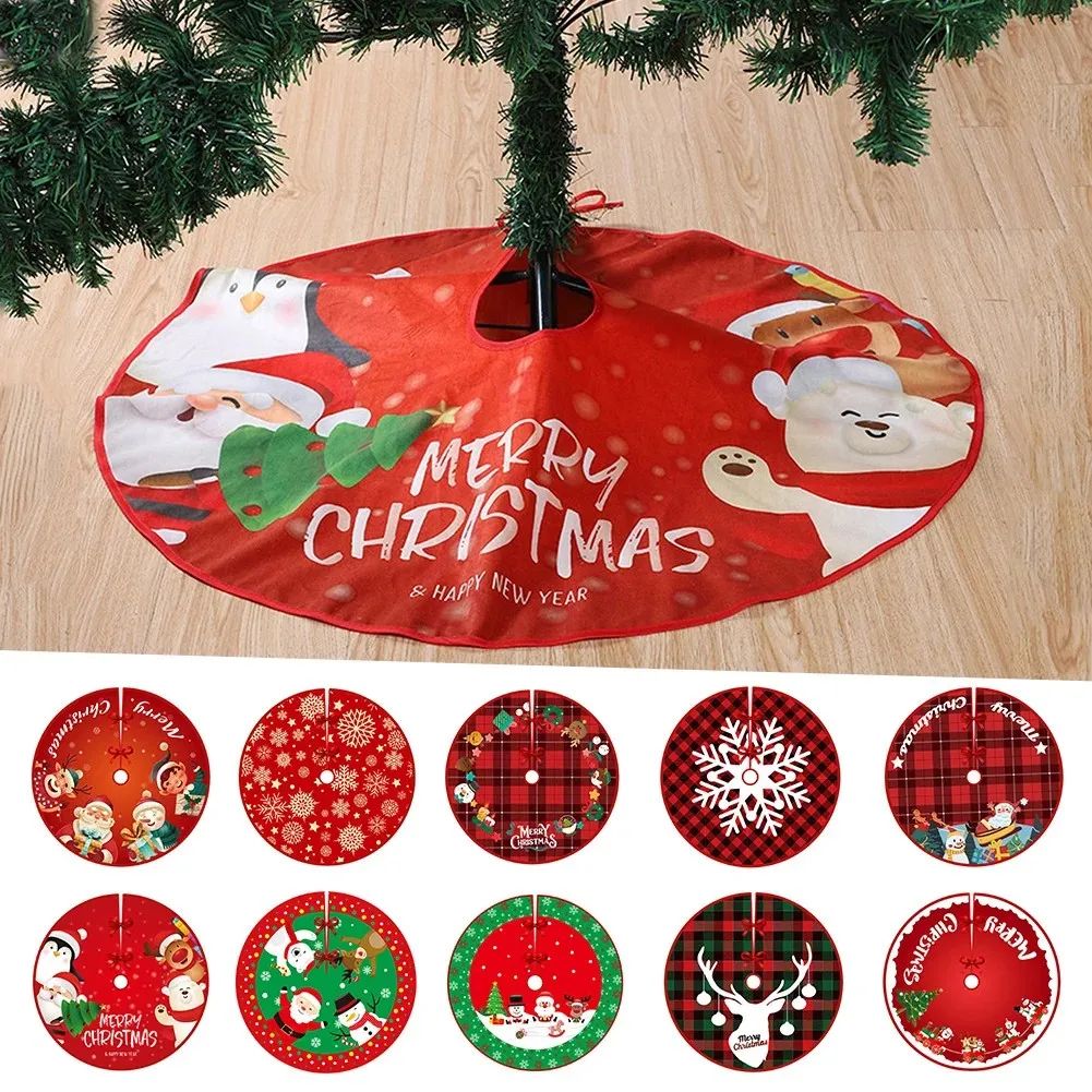 Christmas Tree Skirt with Festive Motifs Ideal for Home Holi