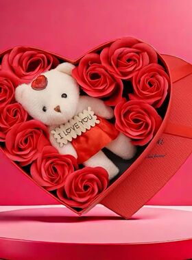 10 Artificial Flowers Valentines Day Gift for Her Rose Gift