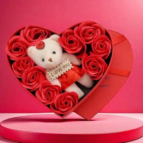 10 Artificial Flowers Valentines Day Gift for Her Rose Gift