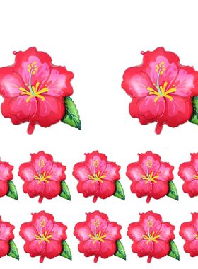 1/2pcs Summer Hibiscus Flower Balloons Red Hibiscus Flower F