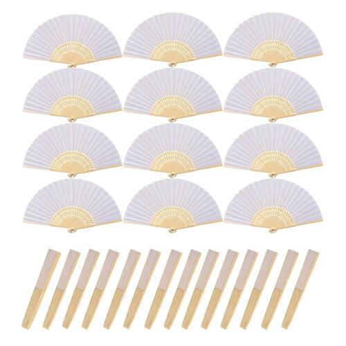 1/3/5/10Pcs Foldable Paper Fan Portable Chinese Bamboo Fan W