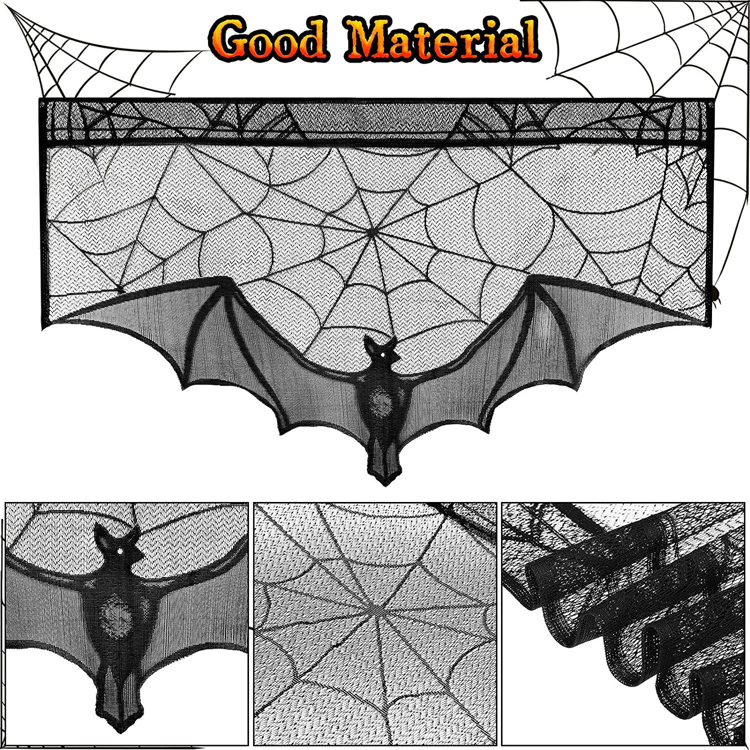 Halloween Curtain Door Curtain Halloween Fireplace Scarf Fir