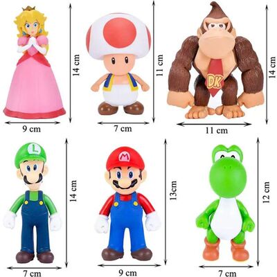 Super Mario Bros Cartoon Dolls Model Birthday Gift Anime Fig