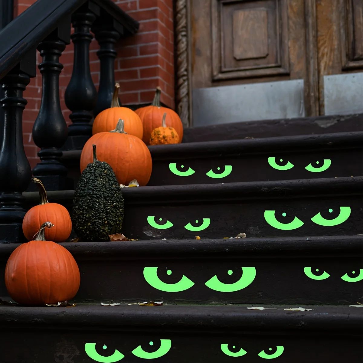 8 Pairs Glow in The Dark Halloween Eyes Window Clings Remova