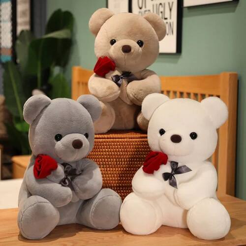 23cm Teddy Bear with Rose Bear for Valentine's Day Eternal R