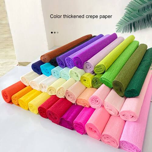 50 X 250cm Colored Crepe Paper Roll DIY Flowers Decoration G