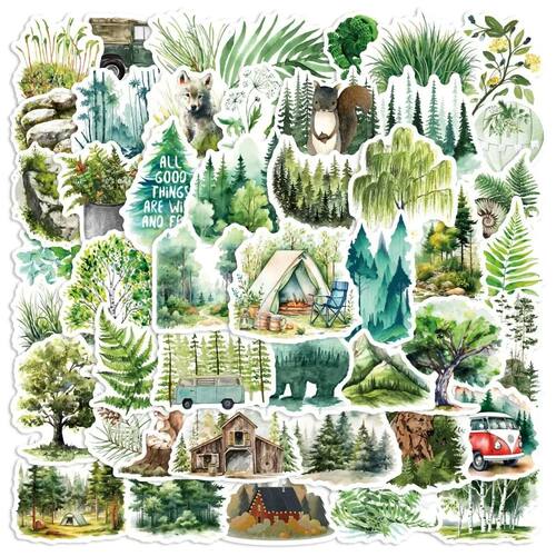 10/25/50pcs Aesthetic Wild Forest Stickers for Waterproof Sc