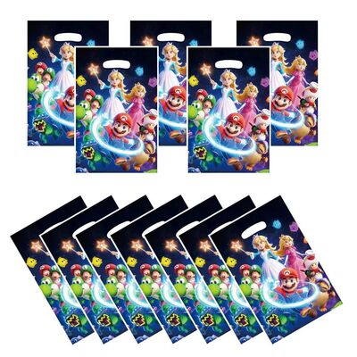 Anime Galaxy Mario Gift Bags, Party Favor Bags, Birthday Par