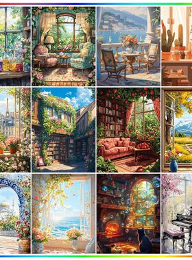 Diamond Painting Complete Kit Accessories Indoor landscape d