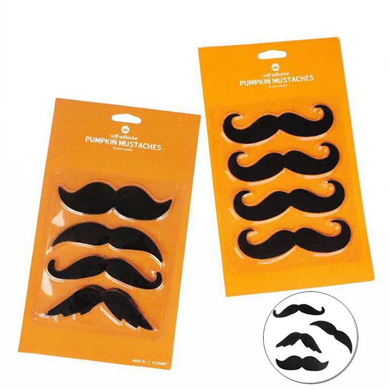 4pcs Fake Black Mustache Halloween Party Photo Props Ghost C