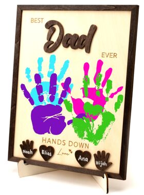 Father's Day Wooden Photo Frame Ornaments Copy Content Woodc