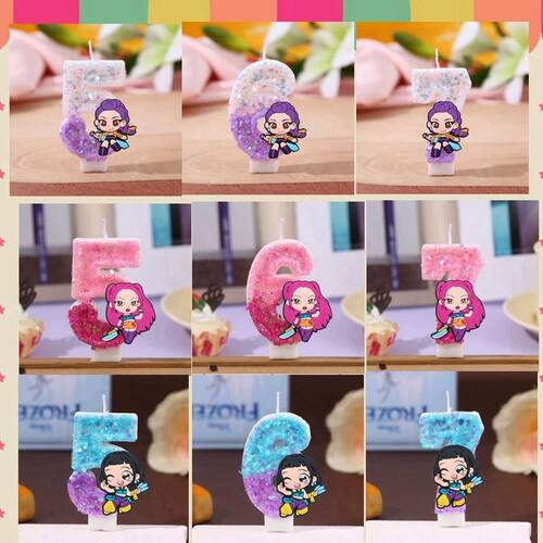 3 Style Cute Girl Group Hunter's Digital Candle Numbers 0-9
