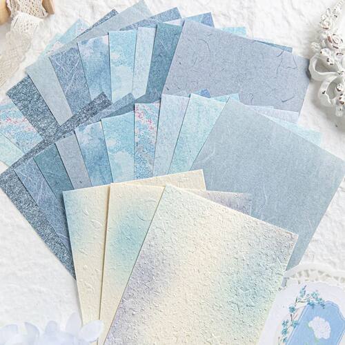 23 pcs Salt watercolour gradation pattern material paper Dec