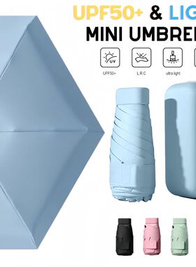 Mini Umbrella Capsule Umbrella Sunny and Rainy Dualuse Rainp