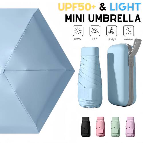 Mini Umbrella Capsule Umbrella Sunny and Rainy Dualuse Rainp