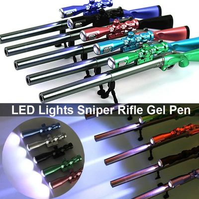 LED Light Creative Sniper Rifle Modeling Gel Pen Weapons Bla