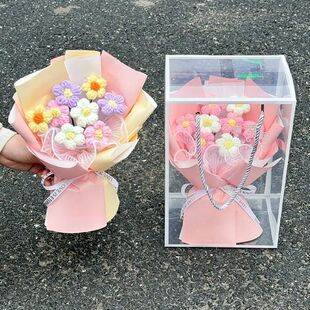 Hand Woven Flower Bouquet Graduation Finished Knitted Flower
