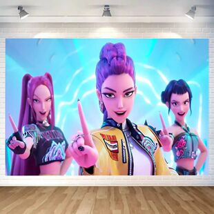 Party Clo KPop Hunters Background Wall Backdrops Demon Vinyl