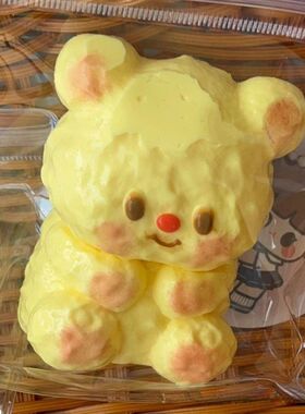 Handmade Squishy Butter Bear Mochi Taba Squishy NEW Fidget T