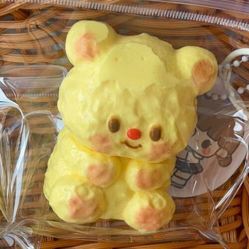 Handmade Squishy Butter Bear Mochi Taba Squishy NEW Fidget T