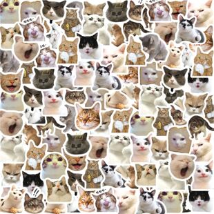 46pcs/Bag,Cat Stickers,Be for Suitcase Skateboard Luggage La