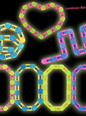 24 Knots Wacky Tracks Fidget Toys Glow in The Dark Toy For C