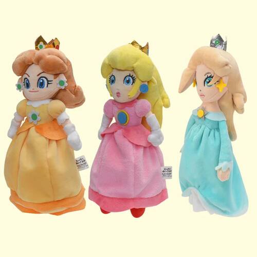 New Large Super Mario Princess Dolls Pink Peach Yellow Daisy