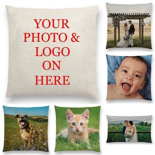 Brand Cushion Cover Customized  Cotton Linen Pillow Case  Di