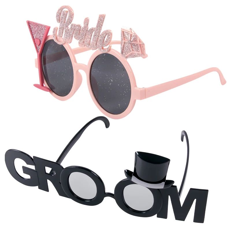 Bride Groom Funny Glasses Bachelorette Party Eyeglasses Phot