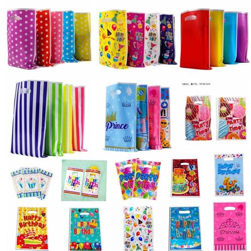 10-50pcs Printed Gift Bags Polka Dots Plastic Candy Bag Chil