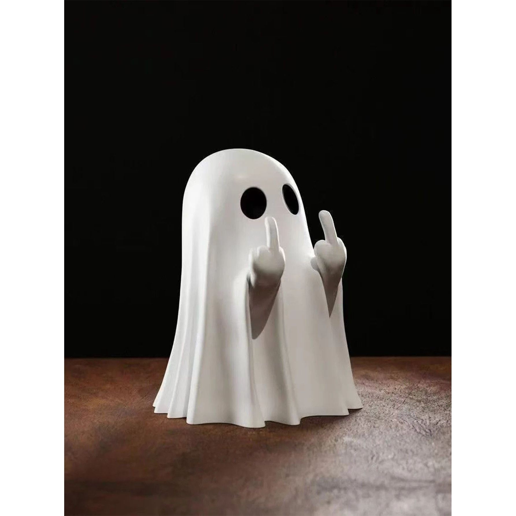 1pc middle finger ghost statue, 7.5cm terrifying ghost decor