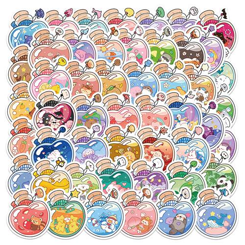 50PCS Bottle Elf Stickers Exquisite and Cute Account Materia