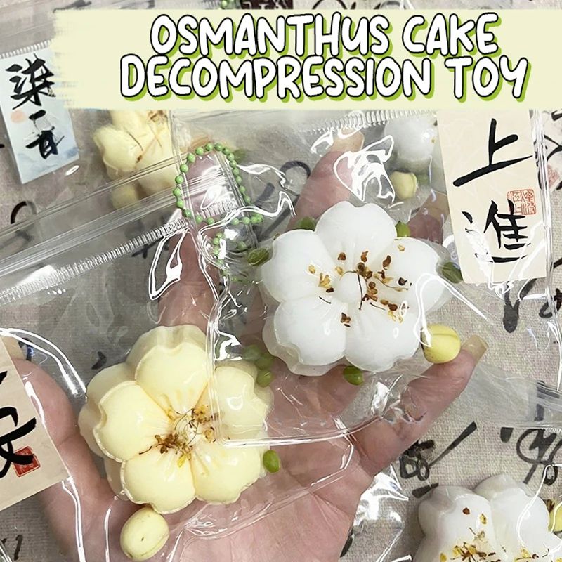 Cute Simulation Flower Cake Squishy Toy Mochi Pinching Toy S