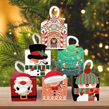10Pcs Christmas Candy Box Cartoon Gingerbread House Cookie G