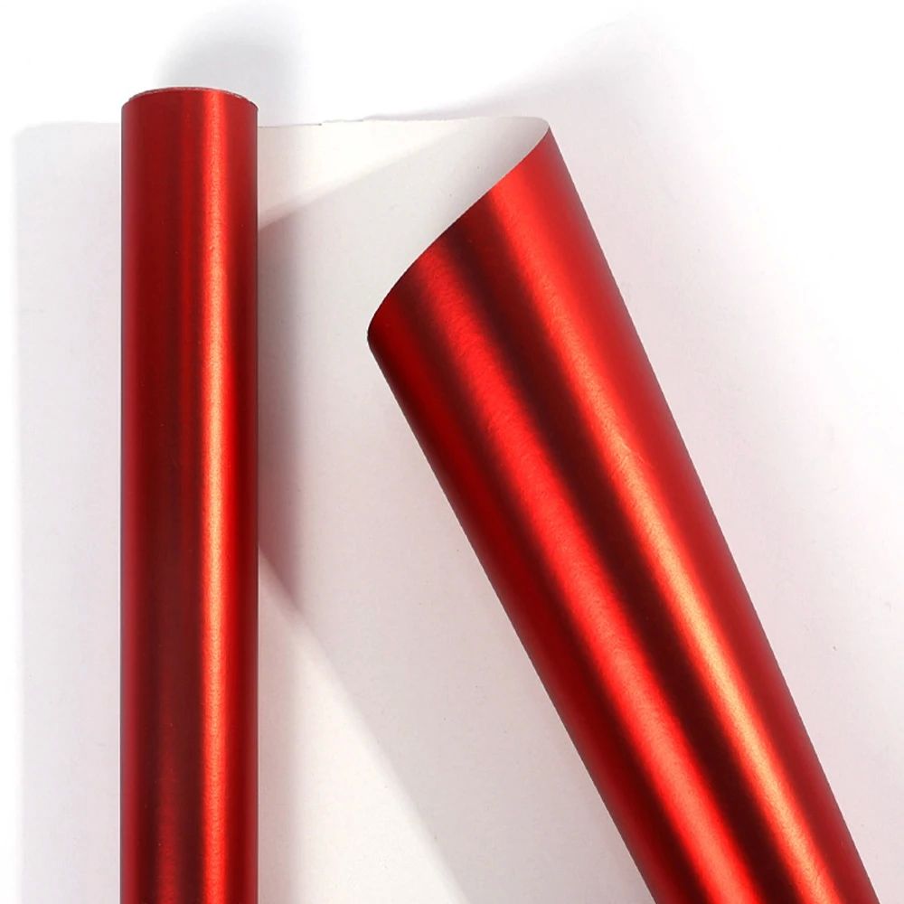 3m*43cm Matte Red Wrapping Paper Christmas Tree Packaging Gi