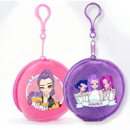 Kpop Demon Hunters Mini Coin Purse for Girl Round Coin Pouch