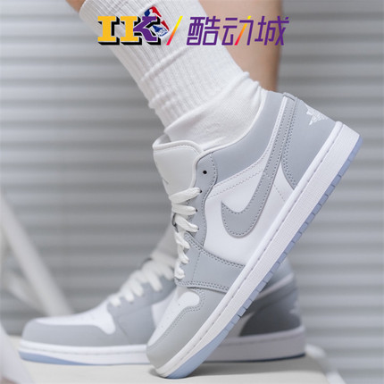 Air Jordan 1 Low AJ1白灰 雾霾灰 女子复古低帮篮球鞋DC0774-105