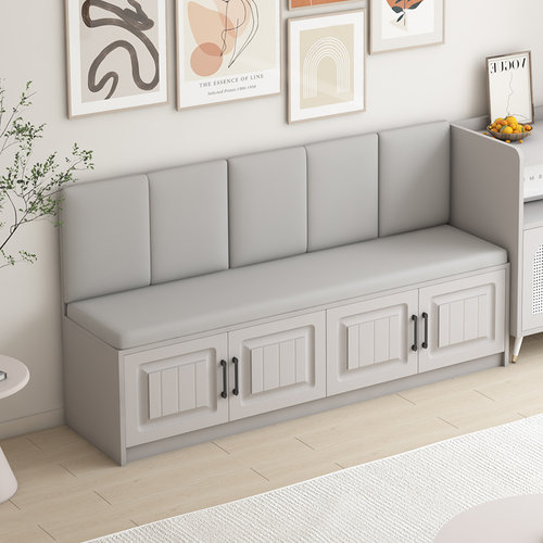 客餐厅软包坐垫卡座沙发收纳柜子