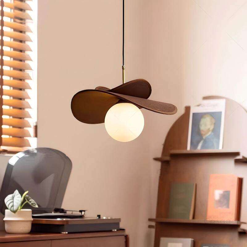 中古风魔豆餐厅吊灯复古编织拉菲草书房灯日式简约卧室床头吊线灯