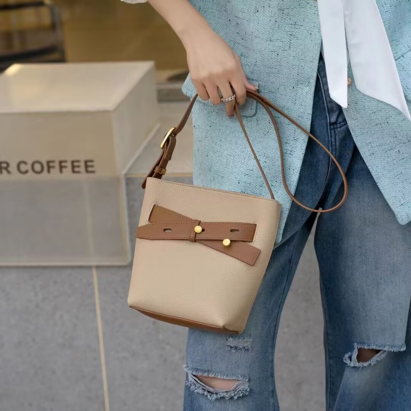 荔枝纹撞色拼接托特包女包时尚