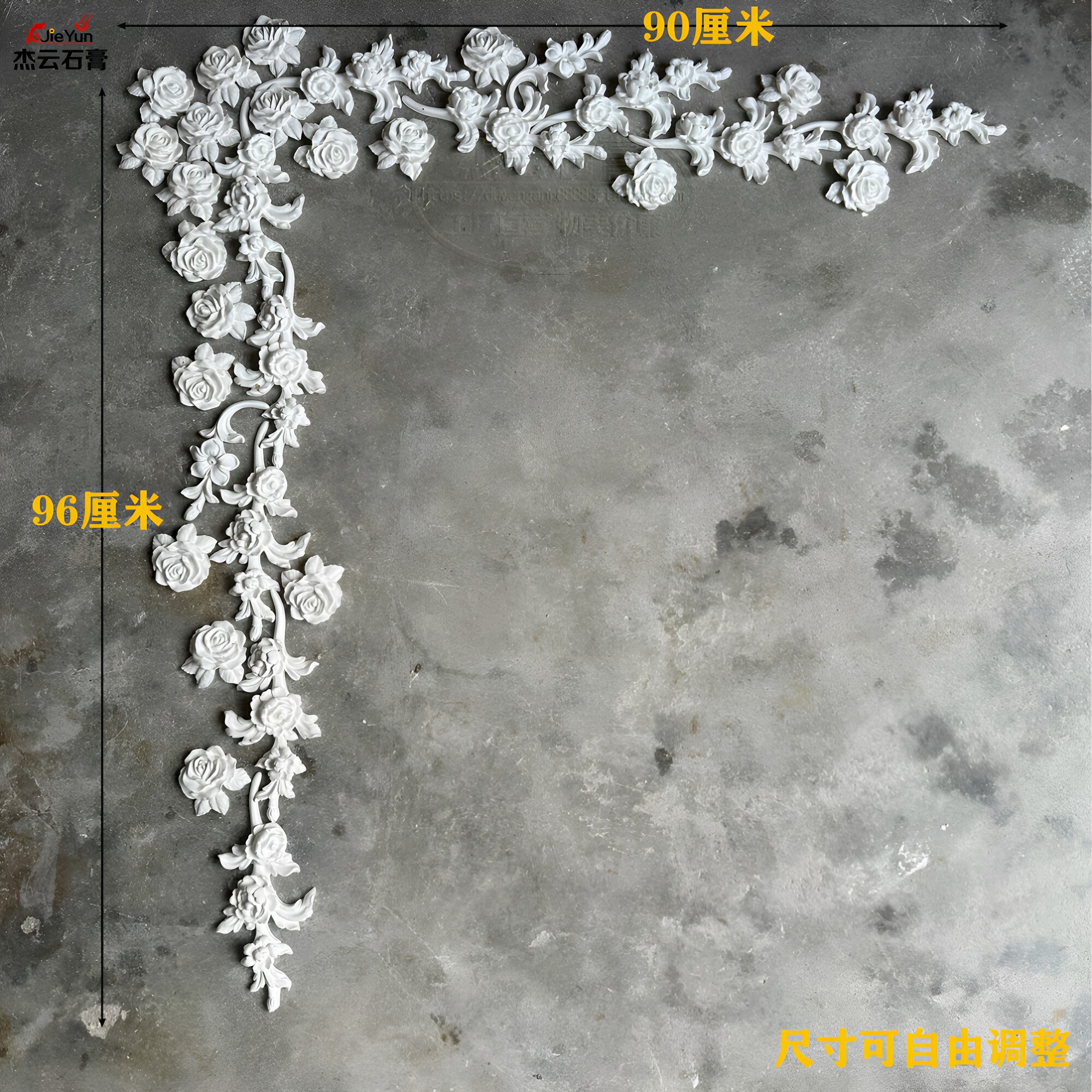 法式拼花石膏背景墙小鸟蝴蝶花卉浮雕GRG客餐厅卧室背景墙面装饰