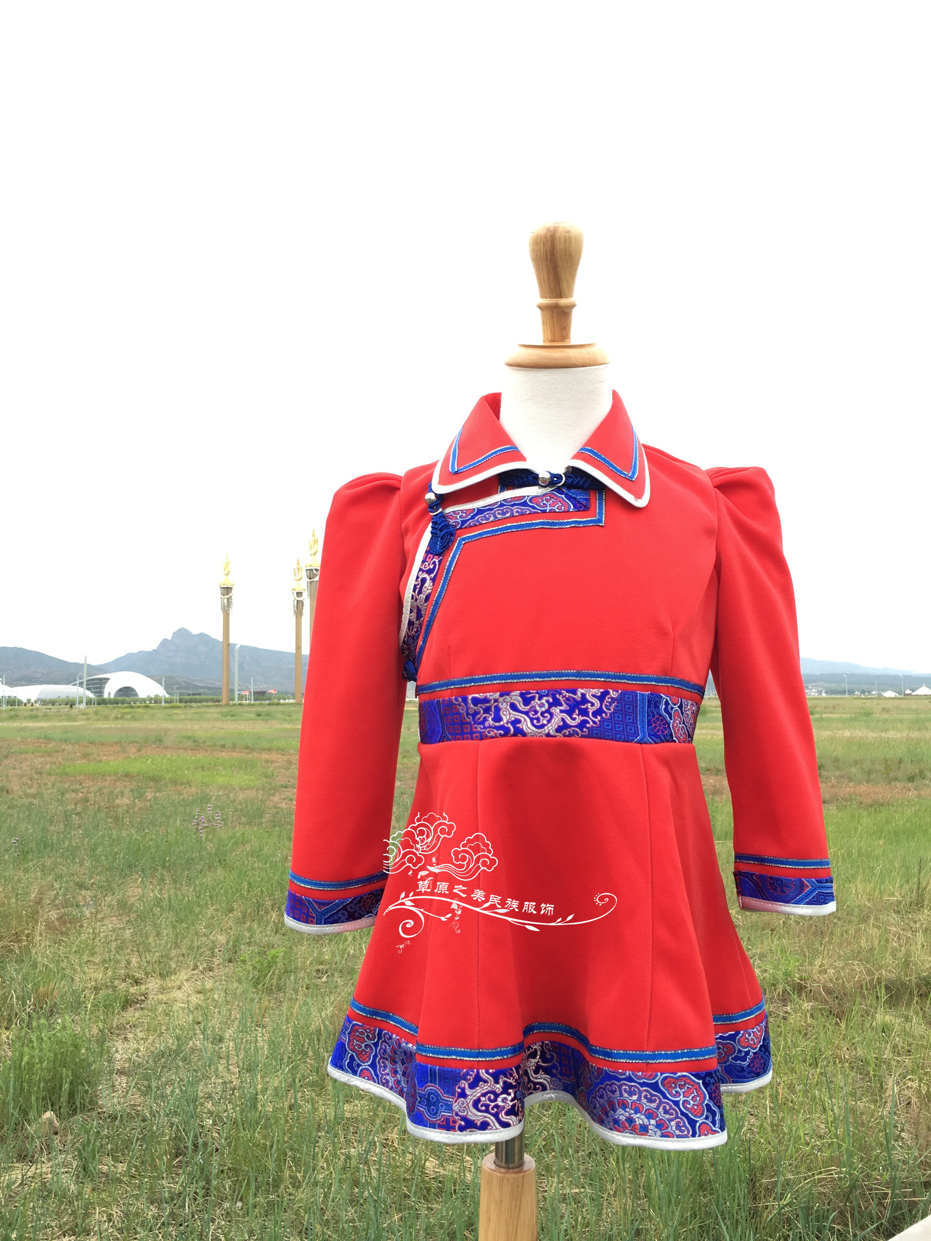 蒙古服装蒙古袍儿童日常春季新品