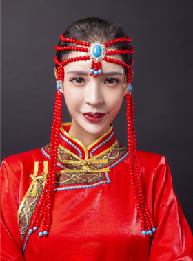 新娘蒙古民族长流苏精品发饰