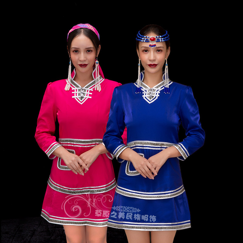 七分袖蒙古餐厅服务员工作服新品